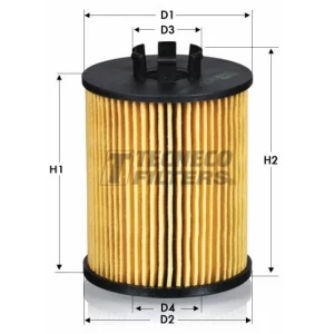 Filtro de aceite con equivalencia a MANN HU712/8X, BOSH F026407015