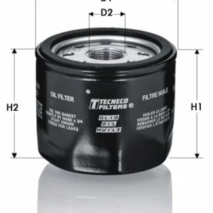 Filtro de aceite con equivalencia a MANN W712/95, BOSH F026407143, MAHLE OC 977/1