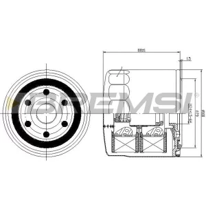 Filtro de aceite con equivalencia a WP1026, BOSH O451103365