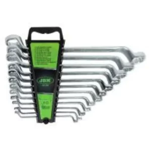 El juego de 12 llaves de estrella incluye llaves de 6x7 mm a 36x41 mm. Marca JBM líderes en herramientas manuales.