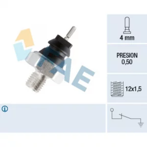 Bellota aceite CITROEN 2CV, MEHARI Rosca 12X1.5 PRESIÓN 0,50 Borne redondo 4mm. Referencia origen CITROEN 5.403.215