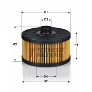 Filtro de aceite con equivalencia a MANN HU10002Z y MAHLE OX968D
